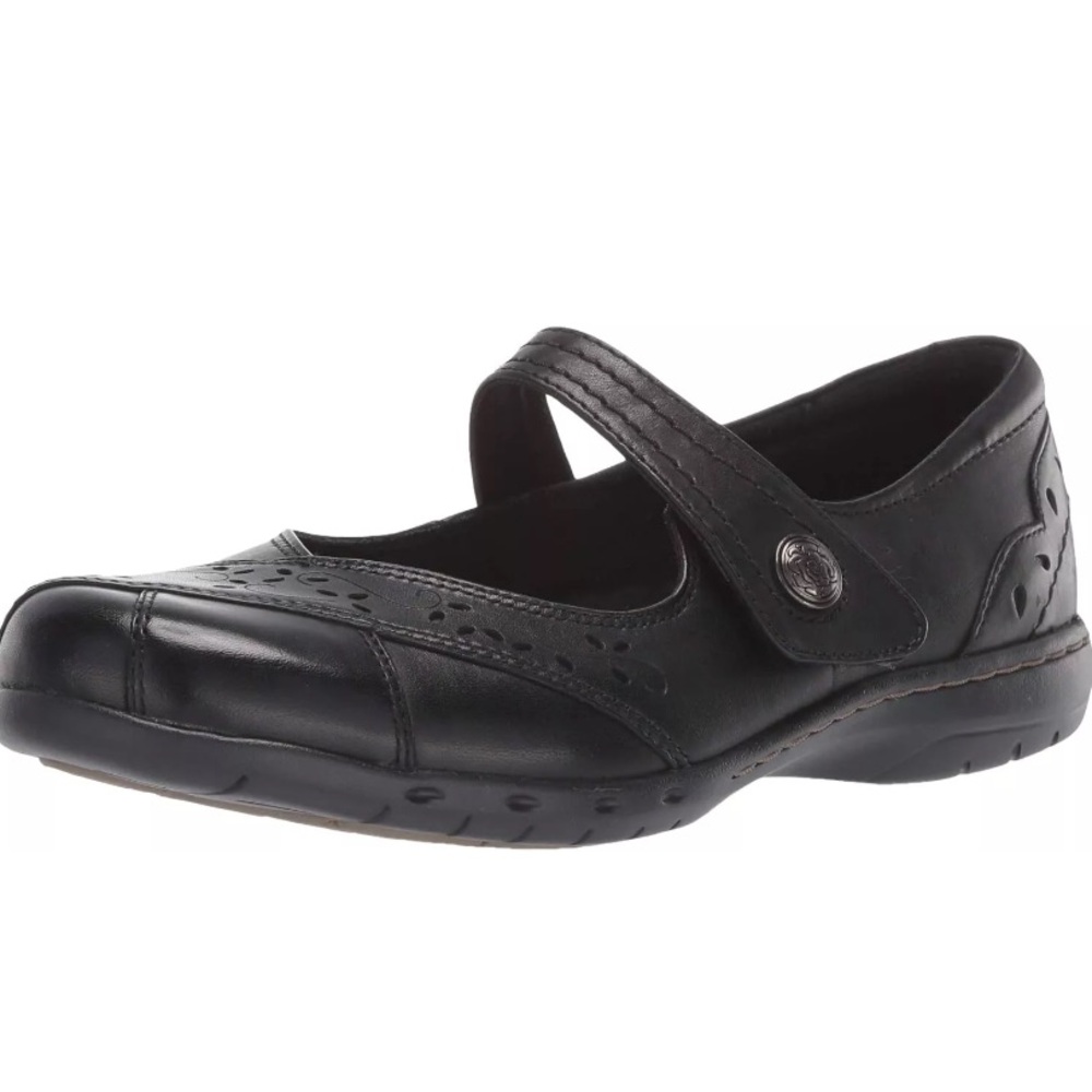 NIB Rockport Cobb Hill Shoes Size 11W Mary Janes Black Leather Accent!!!